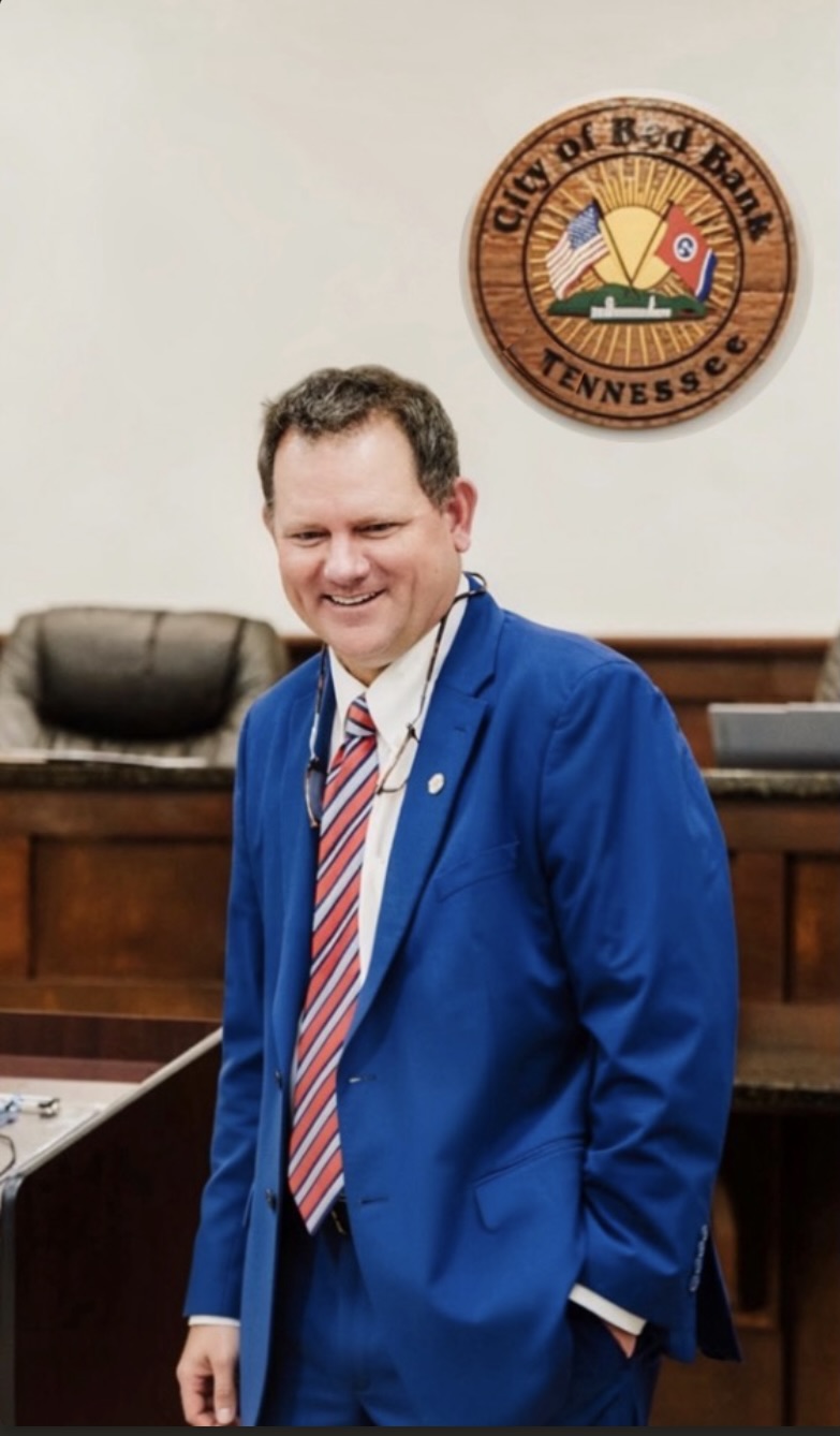 Judge Bryan Hoss in the Red Bank City Council chambers